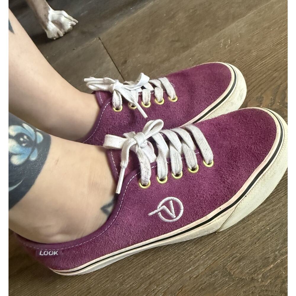 Vans Vault x LQQK Studio Suede Sneakers Purple Magenta Gold Eyelets Women’s 6.5